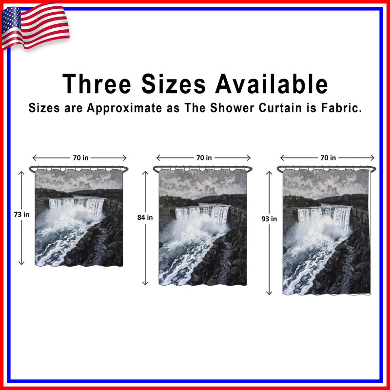 Rideaux de douche Majestic Waterfall, L 70 po x H 72 po