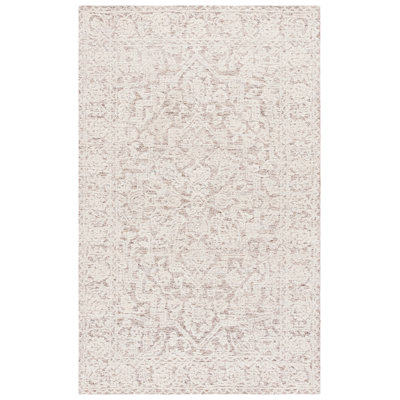 Ebony 234 Hand Tufted Wool/Cotton Oriental Rug in Ivory/Brown