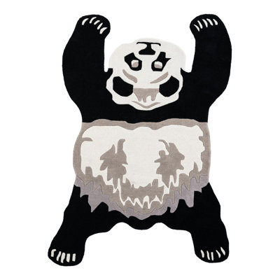 Tapis en laine Unique Loom Panda Playtime