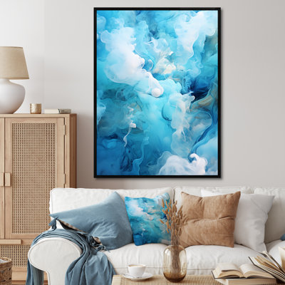 Fusion marine et blanche sur toile