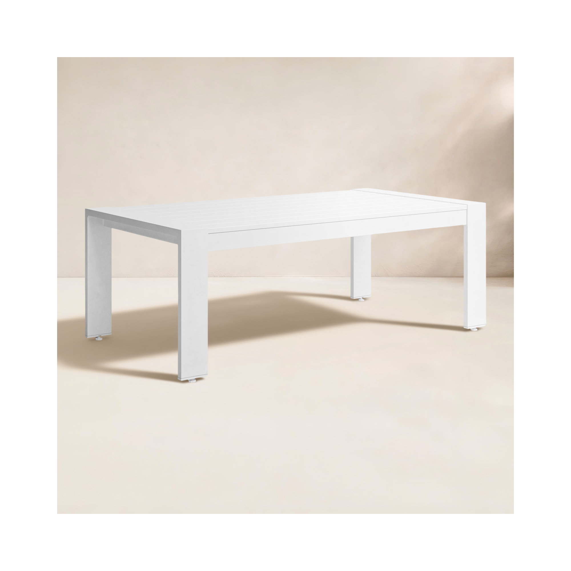 Jayton 47'' Aluminum Outdoor Coffee Table, White