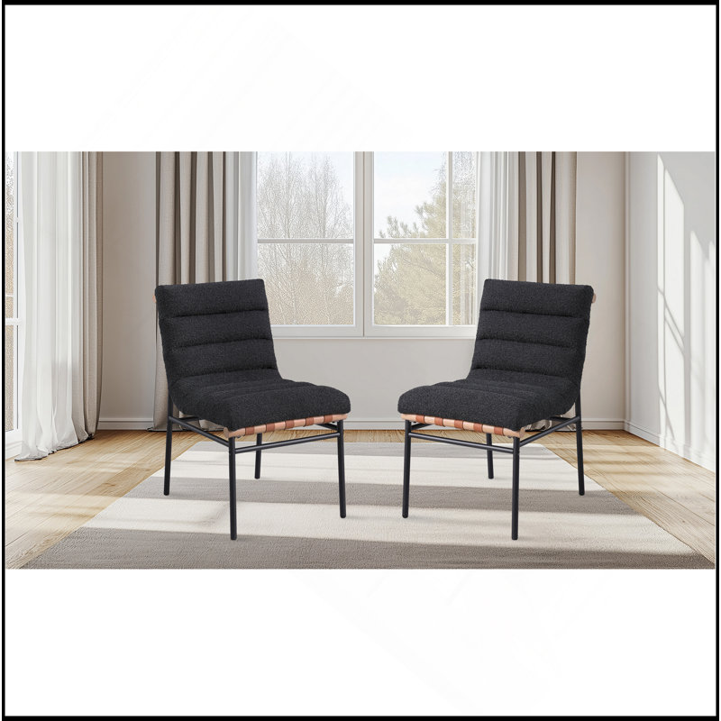 Ensemble de 2 chaises de salle à manger Lahni, Noir
