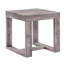 Table de bout carrée carrée en brun brun gris rustique, pour le salon