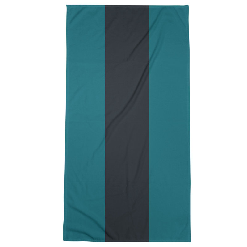 Beach Towel, Teal/Black