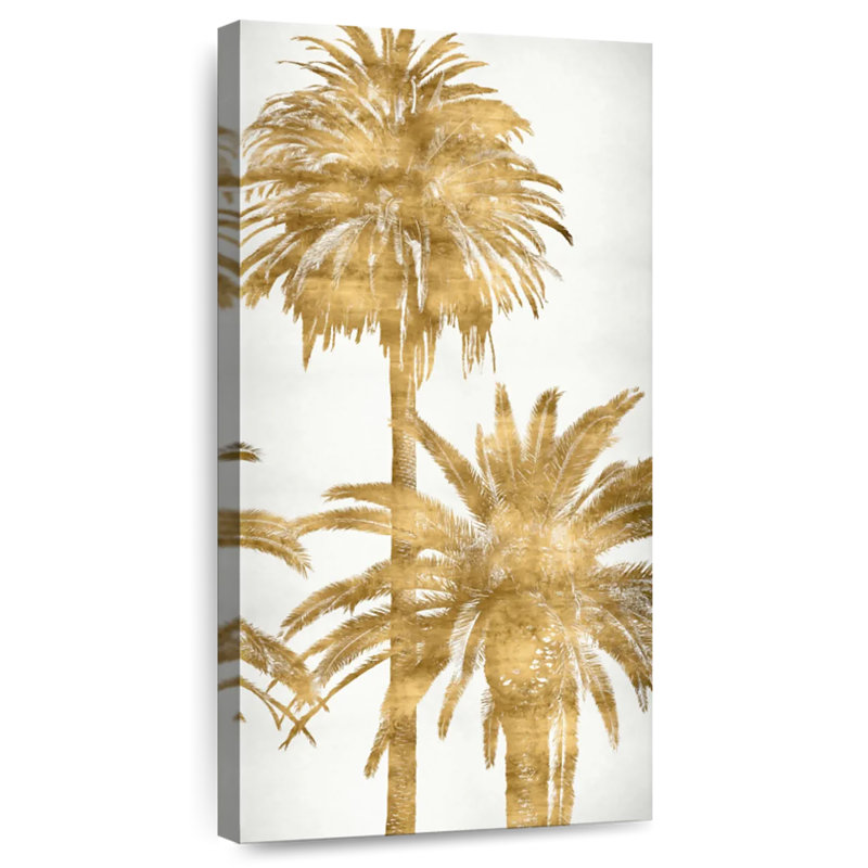 Golden Palms - panneau IV, H 30 po x l 15 po