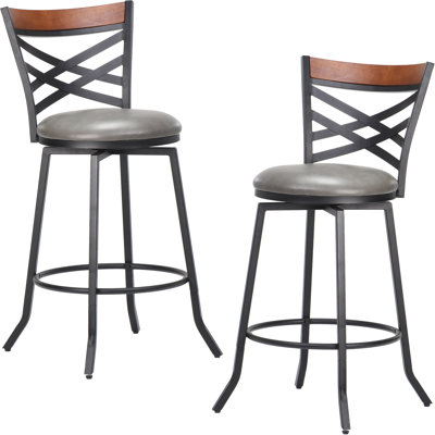 Tabourets de bar modernes et durables, similicuir pivotant, chaises de comptoir de cuisine