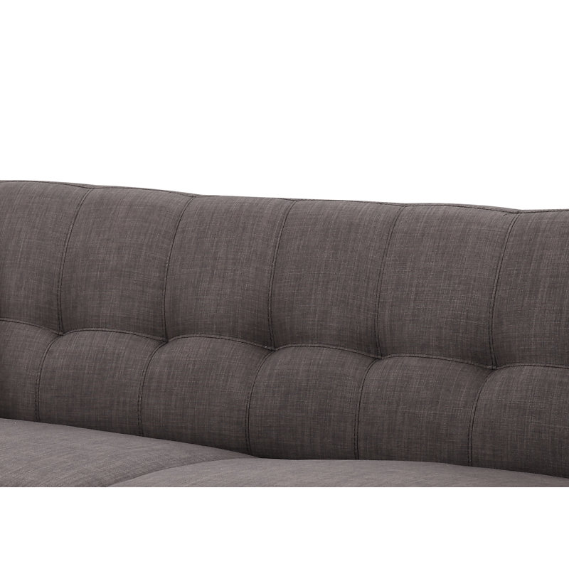 Sider Upholstered Sofa, Charcoal, 34.5" H x 85.3" W x 34.5" D