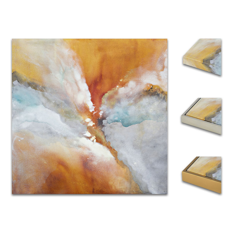 Titian Flux Painting by Jennifer Hollack Raboin, Stretched Canvas, 50" H x 50" W x 2" D