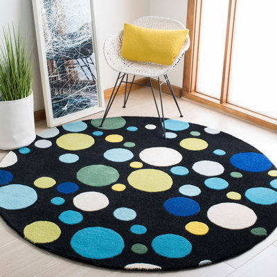 Amier Hand Tufted Wool Polka Dots Rug