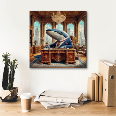 'Whale Boss' by Rey Klimt Canvas Wall Art