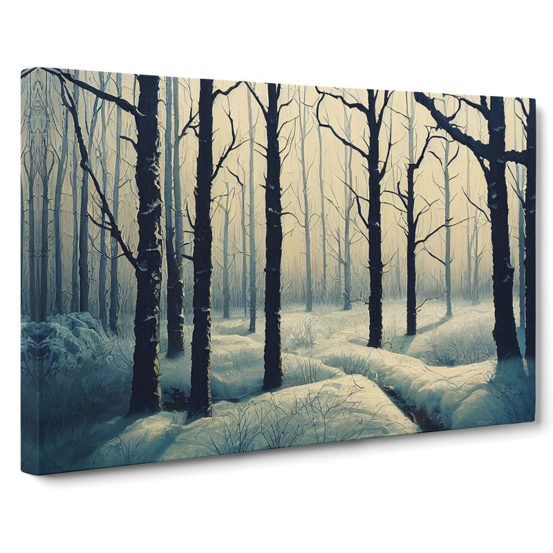 Winter Forest Painting Vol.1 - Wrapped Canvas, 40cm H x 60cm W x 3cm D
