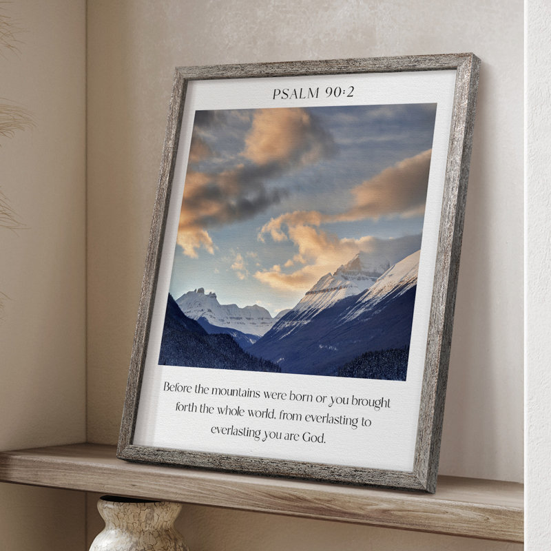 Psalm 90:2 Framed Print - Solid Wood, 30" H x 24" W