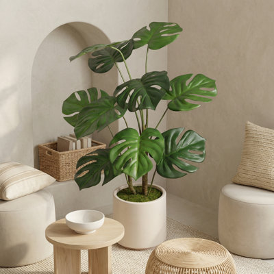 Artificial Monstera Deliciosa Plant with  Pot
