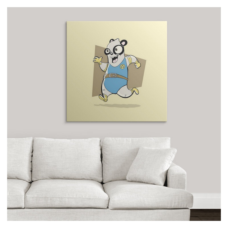 « panda-superhero animal art », impression, H 35 po x l 35 po x P 1,5 po, Toile