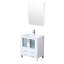 Meuble-lavabo blanc en céramique avec robinet et miroir l 28 po x H 32 po - P 30 po 18,25 po avec robinet inclus