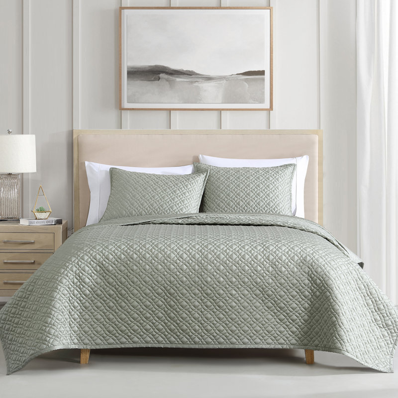Ensemble d'édredon 3 pièces Noble Tence Tencel Lyocell, Édredon grand + 2 taies d'oreiller, Vert