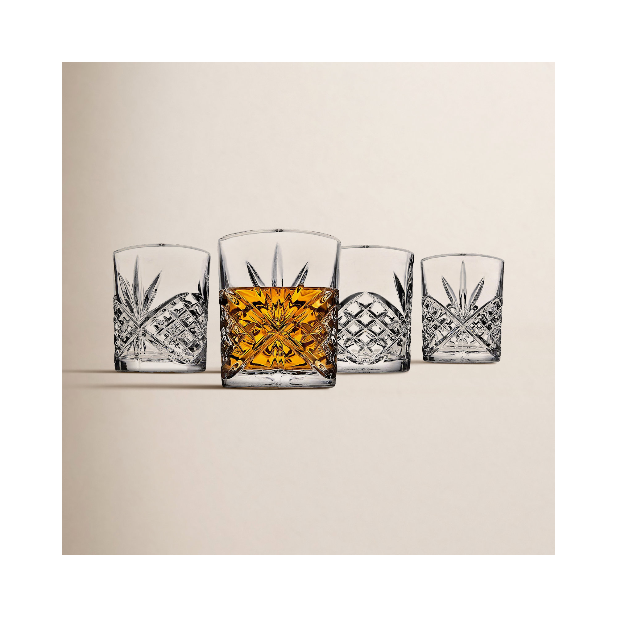 Dublin Crystal Whiskey Glass, Platinum