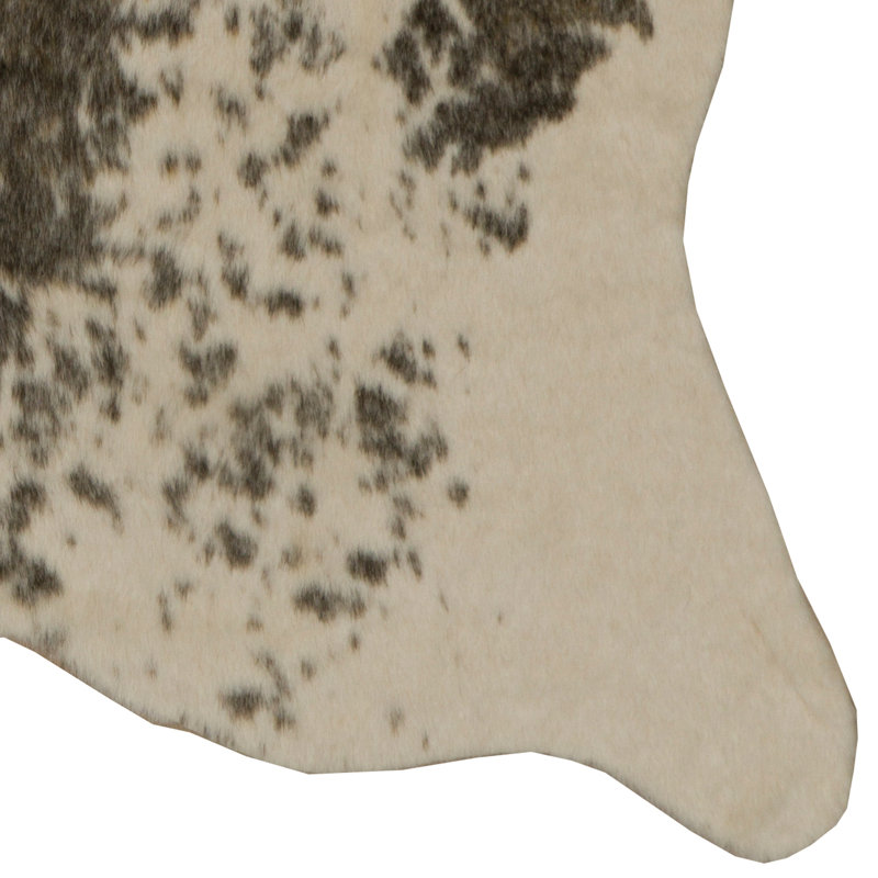 Mini tapis moucheté blanc et brun Lilianna, Nouveauté 3,85 pi x 5 pi