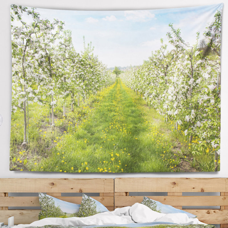 Tapisserie «Bloomy Peach Forest», H 50 po x l 60 po