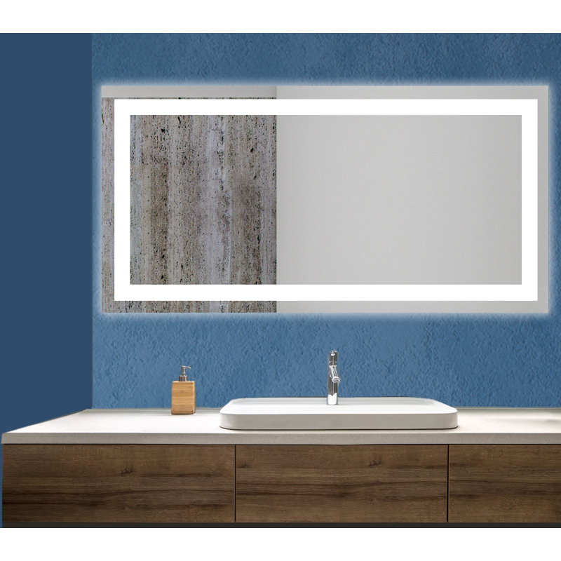 Flyte Rectangular LED Mirror with Defogger, Adjustable Light Temperature, Dimmer, and Smart Memory, 34" x 40"