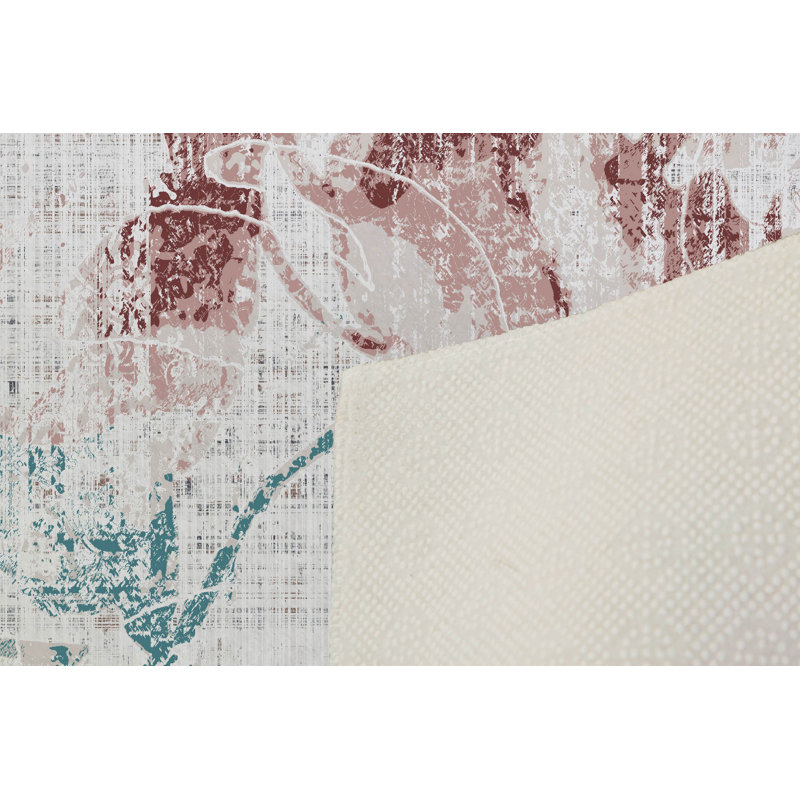 Tapis luxueux 100% polyester 5,2 x 7,5 pi, hauteur des poils de 0,4 po | Antibactérien, points antidérapants en PVC, lavable à la machine | Élégante impression numérique en 3D, parfaite pour le décor du salon et de la chambre à coucher