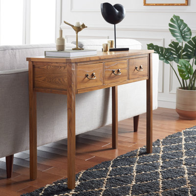 Console en bois massif de 39,4 po Vinea