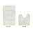 Makaylynn Premium 100% Cotton 2155 GSM 2-Piece Bath Rug Set, OEKO-TEX® Certified, Non-Slip Spray Latex Backing, Plush Tufted, Super Absorbent, Machine Washable Bathroom Rugs, Ivory-122439396-97762385