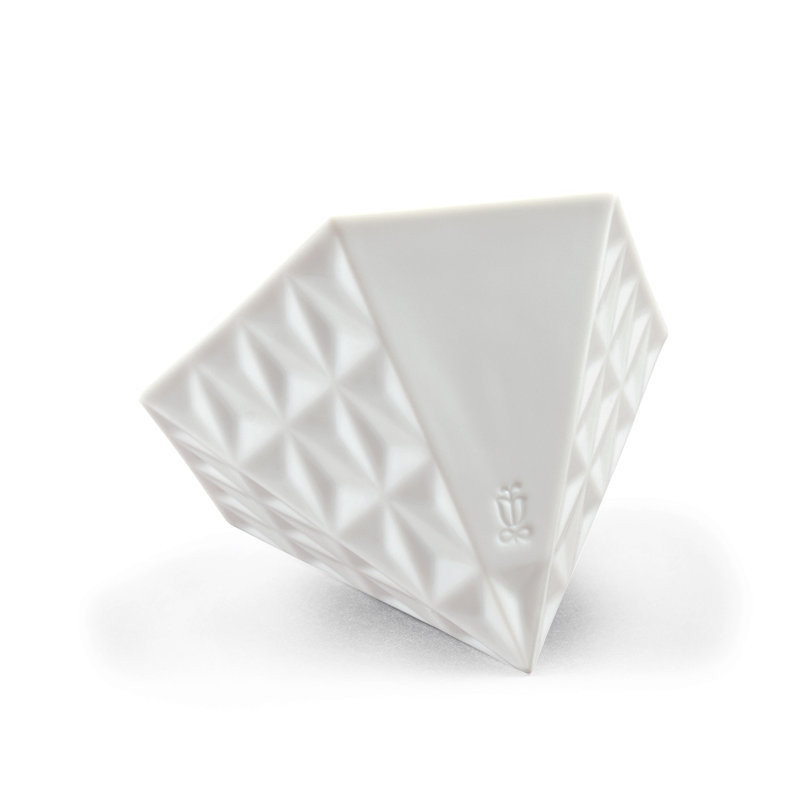 Hitoiki Analog Porcelain Mechanical Tabletop Clock in White