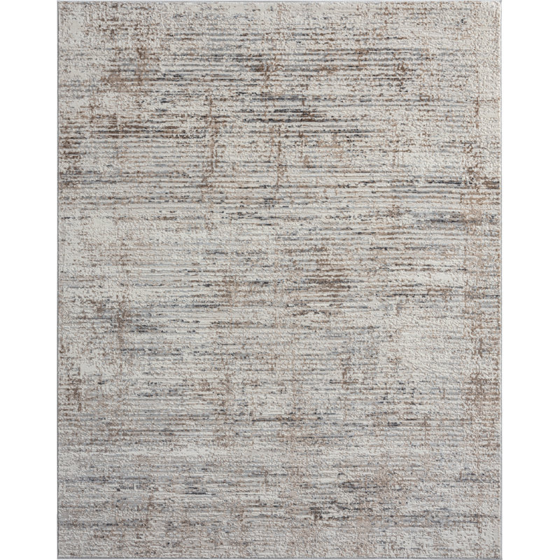 Tomaz Area Rug in Gray, Rectangle 8'6" x 11'6", Gray
