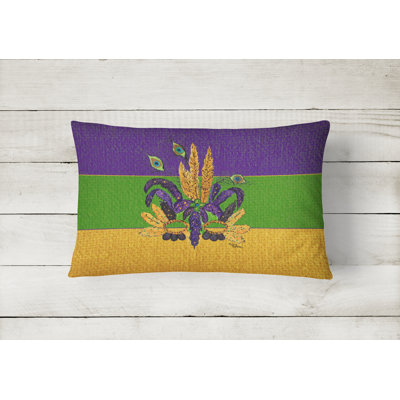 Mardi Gras Outdoor Throw Pillow