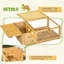 Tortoise House with Mesh Roof Small Pet Reptile Wooden House - Yellow