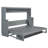 Full Size Bed With Hydraulic Desk, Gray, Space - Saving For Multifunctional Rooms In Flats, Frame, And Mattress Storage-191700968