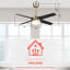 Ventilateur de plafond 48 pouces à DEL 4 pales avec commande murale et ensemble d'éclairage inclus Nova Nova-77393188