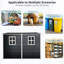 Remise de rangement extérieure 8 pi x 4 pi avec deux fenêtres. Verrouillable, imperméable. - Pour le patio, la cour, la pelouse - Noir 4 x 8 pi en résine noire. -. Ventilation, pelouse, patio