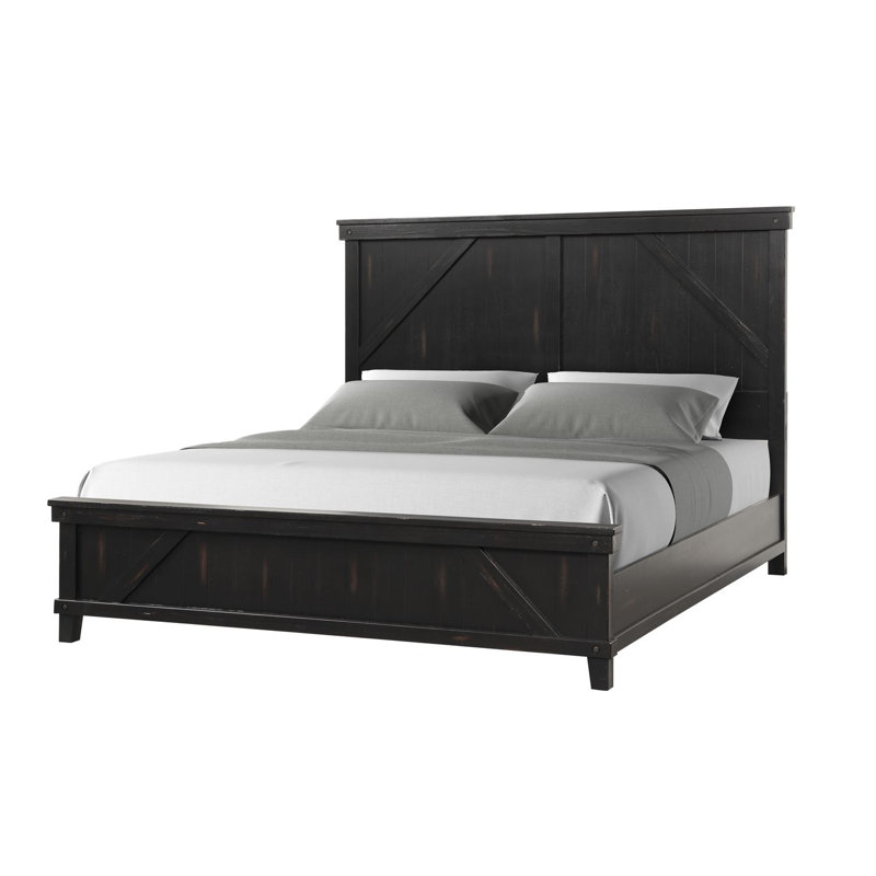 Baguenaudier Panel Bed, King, Black