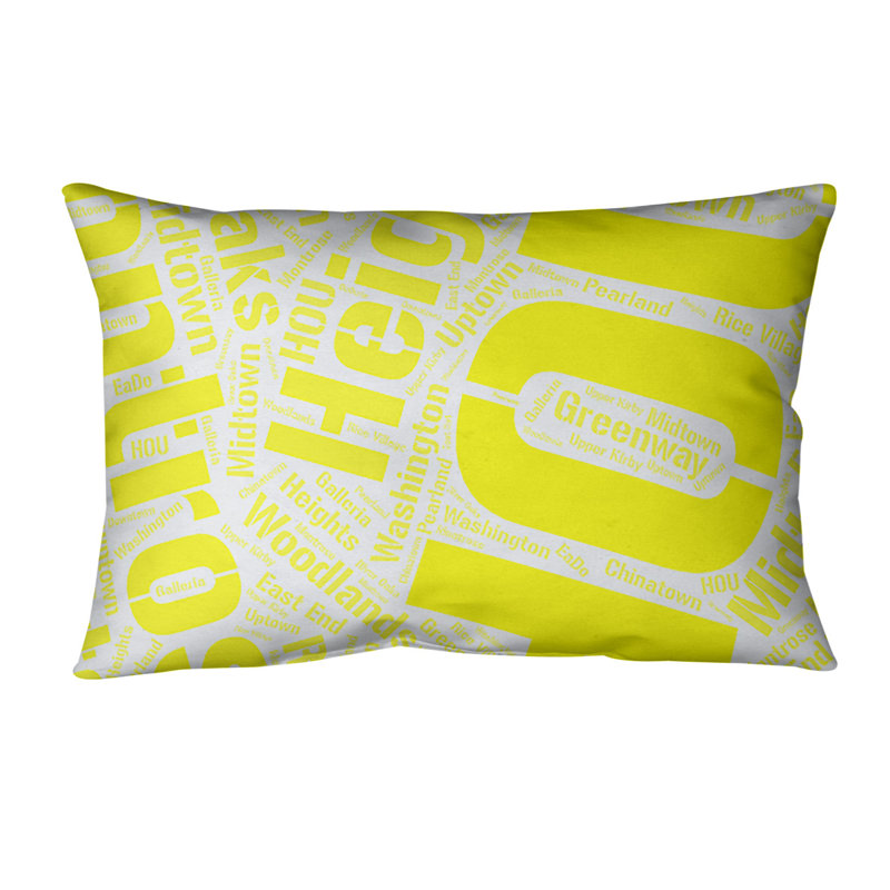 Coussin lombaire intérieur/extérieur houston, Oui, Jaune