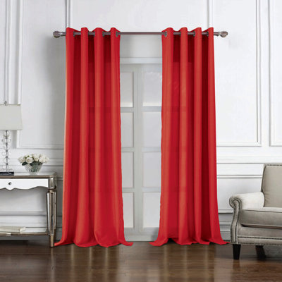 Cole Textured Semi Sheer Window Curtain Panel