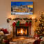 «Christmas Christmas Castle Snowy Evening Lights», ensemble de 3 impressions murales sur toile-626258080