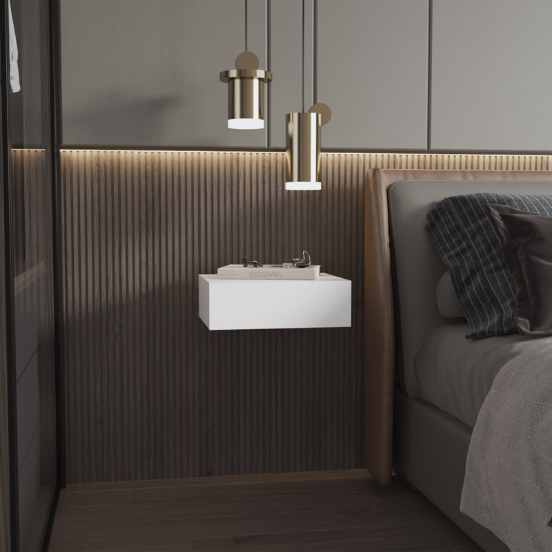 Aleyza 40cm W Manufactured Wood Bedside Table