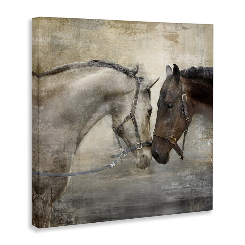 «Horse Couple Farm Animal», impression, H 36 po x l 36 po