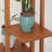 Teak Wood Shelf with Smooth Finish and Curved Edge