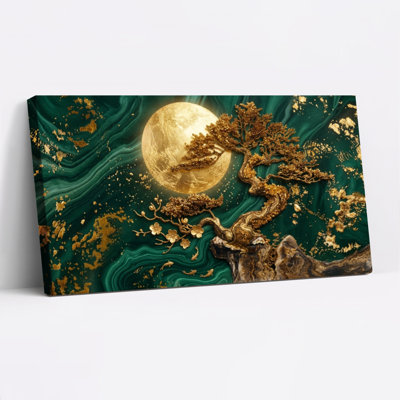 Golden Moon, reproduction d'art sur toile, ensemble de 1