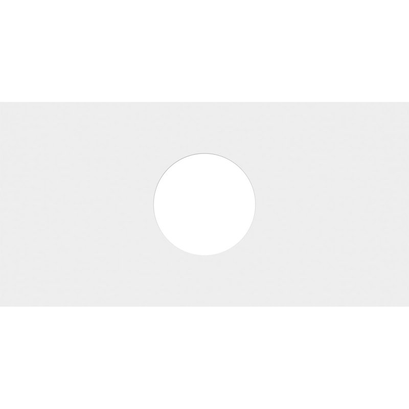 24" White PVC Rectangle Contemporary Ceiling Medallion