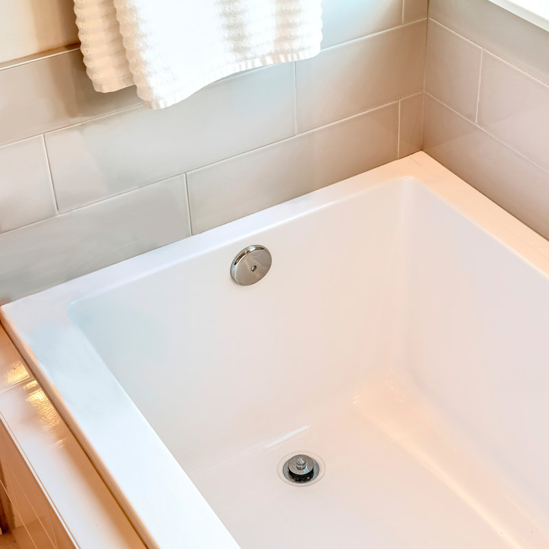 Twist and Close ABS Leg Tub Drain With 2-Hole Overflow, Polished Chrome