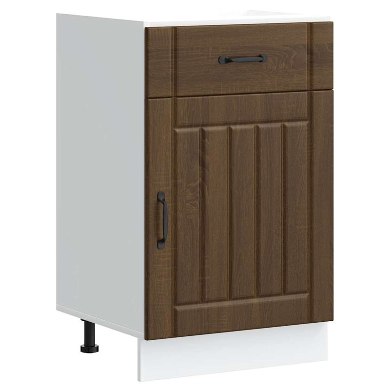 Kitchen Base Cabinet Lucca Engineered Wood, Brown Oak