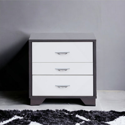 Table d'appoint blanche et noire