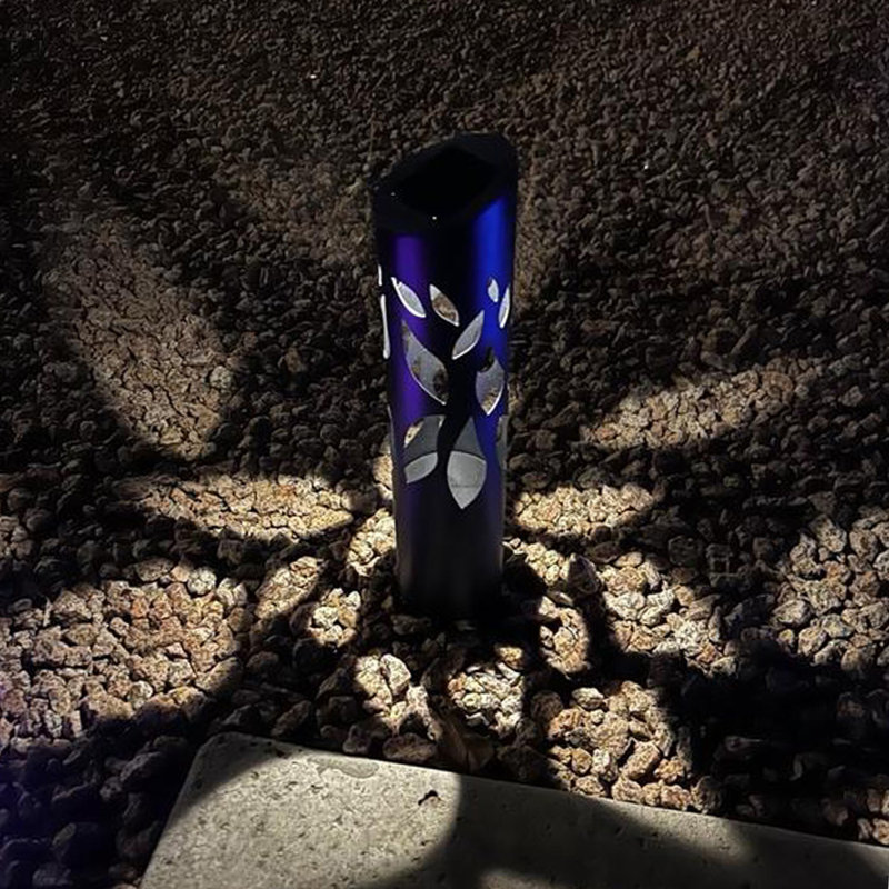 Matte Black Low Voltage Solar Powered Integrated LED Steel Bollard Light Pack