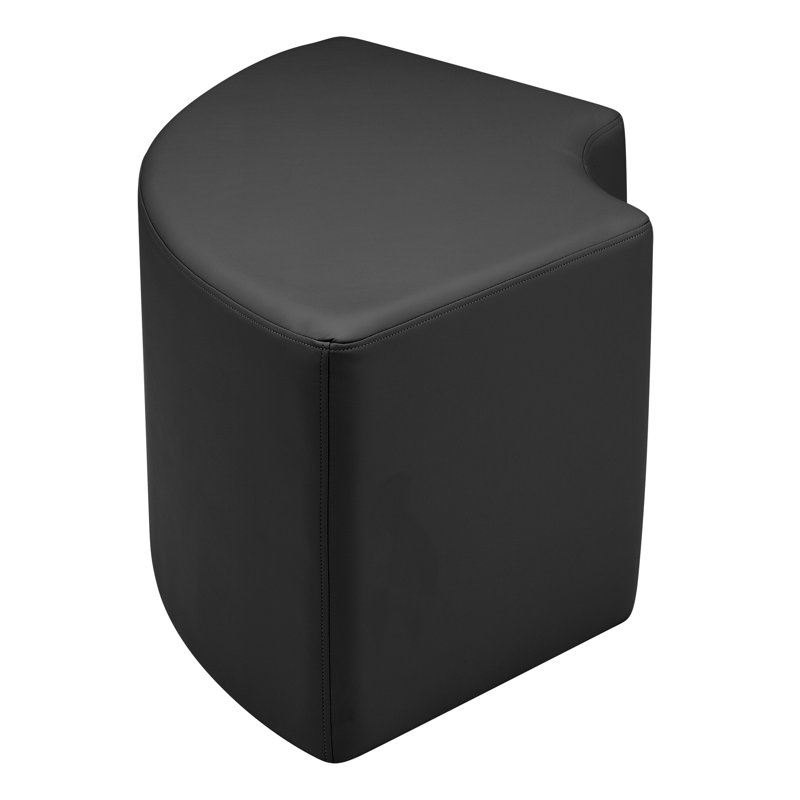 Tabouret de quart de salle à manger modulaire de Learniture, H 18 po x l 37 po x P 27 po, Noir, Non