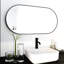 Miroir de salle de bain 18 x 35 pouces avec cadre en métal noir - verre de 4 mm de haut, arrière, moderne pour différents espaces