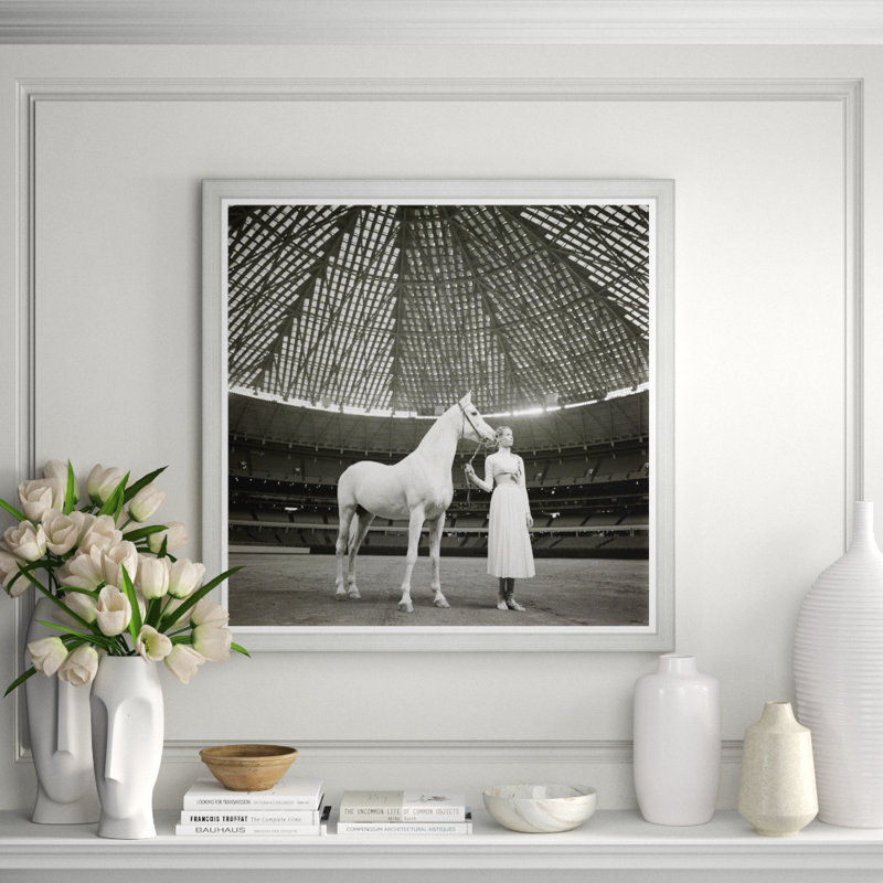 Model With Horse Giclee Print by Franco Rubartelli